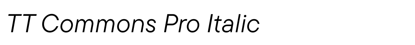 TT Commons Pro Italic